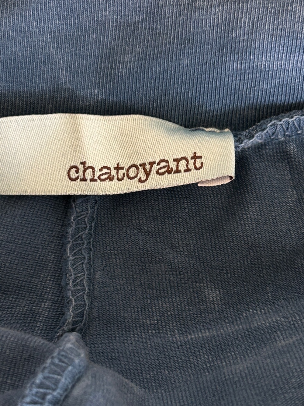 CHATOYANT PANTS WITH HEM DETAIL/DISTRESSED DYE - Picture 4 of 5